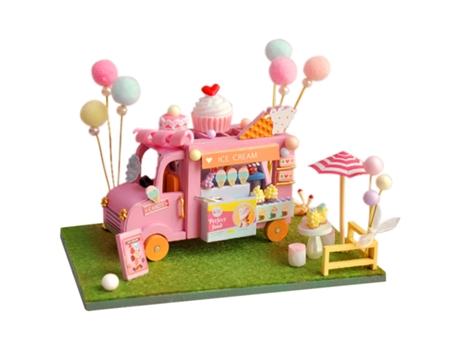 Casa de Muñecas Mini Tienda de Coches Kit Montado en Miniatura con Muebles Juguetes para Niños Niñas