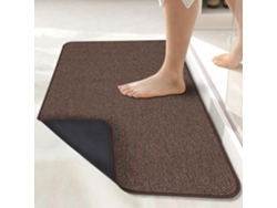 Alfombrilla De Baã±o Con Base De Goma Antideslizante, Absorbente Y De Secado Rã¡pido (marrã³n/40x60cm) Gertiz