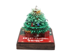 Bloc de notas Chrui con árbol de Navidad en 3D