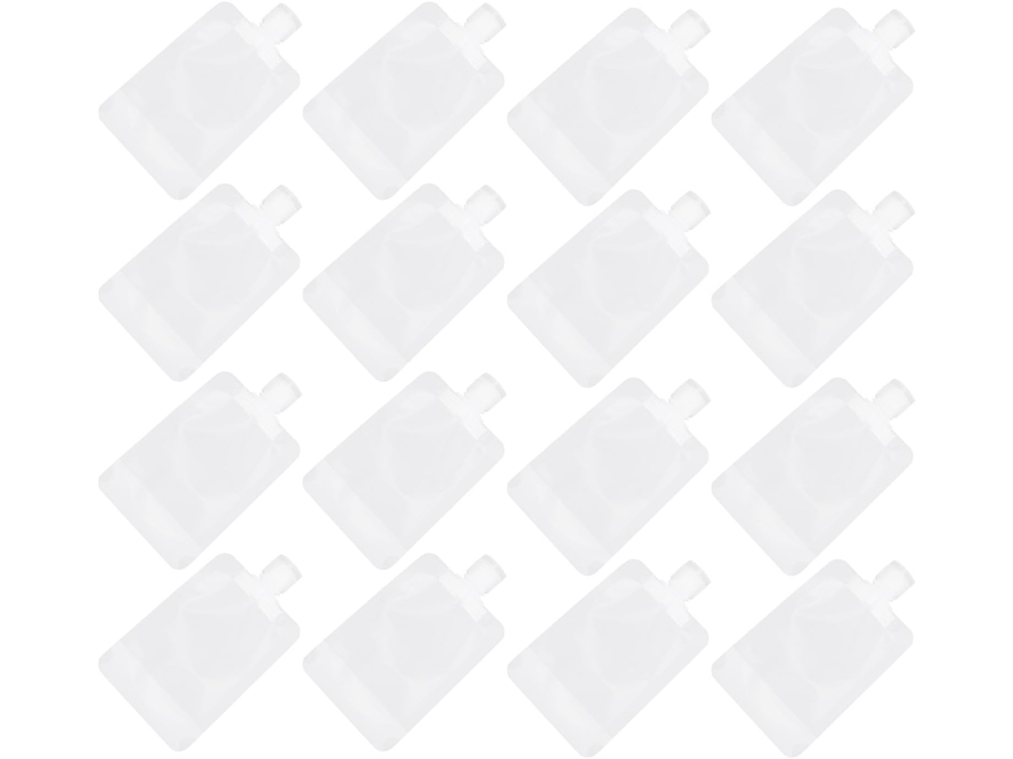 20 Sachês Individuais De Loção Para Viagem, 100ml Com Bico Dosador.