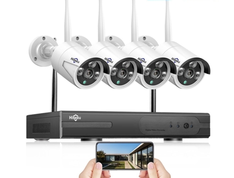 Sistema de Vigilancia SLOWMOOSE Cctv Inalámbrico Cámara Ip Externa Wi-Fi