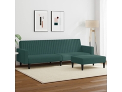 Juego De Sofás 2 Uds | Sofá De Salón | Sofá De Descanso Terciopelo Verde Oscuro Wsd901123