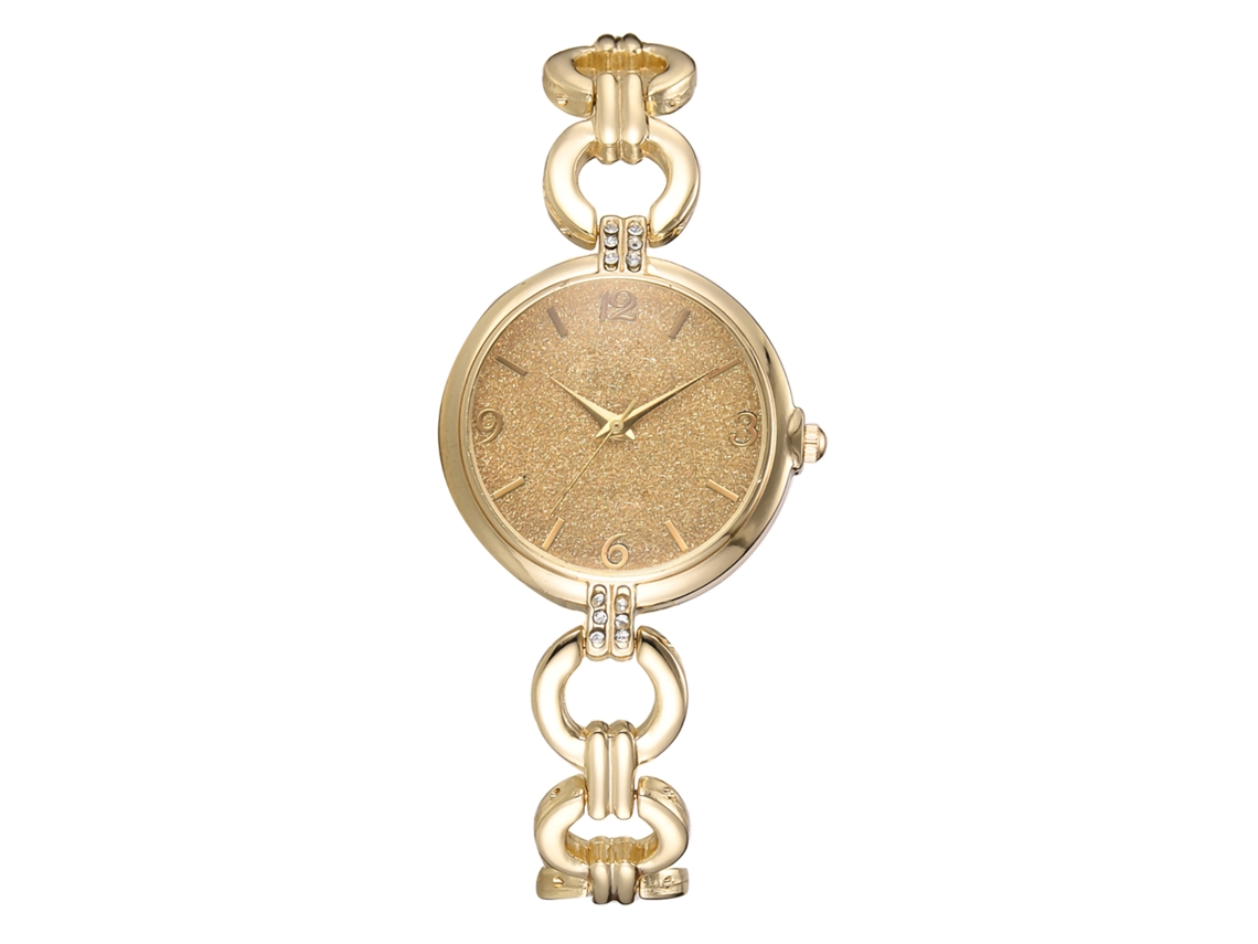 Reloj Analógico Redondo De Cuarzo De Aleación De Moda Para Mujer