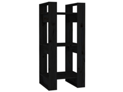 Estantería/separador 41x35x91 cm Pino Negro Macizo MAISON EXCLUSIVE