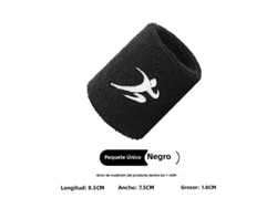 Pulsera deportiva unisex transpirable y absorbente de sudor, ideal para correr y baloncesto. Mdug (negro)