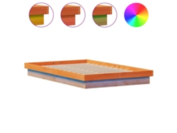 Maison Exclusive - Estructura De Cama Led Madera Maciza Pino Marrón Cera 120x190cm