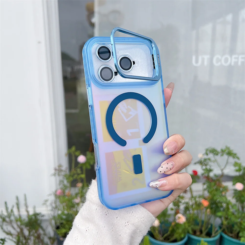 (iphone 11 Pro Max, Azul) Funda Magnética Magsafe Para Iphone Con Protección De Lente Y Cubierta Metálica.