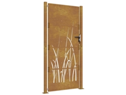 Puerta De Jardín VIDAXL Marrón Acero (105x180 cm)
