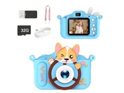 Cámara Infantil, Mini Cámara De Diseño Animado, Cámara Digital (32g-azul) Czhhmart