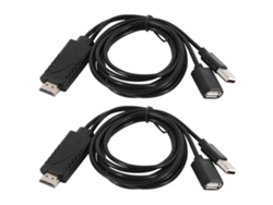 Cable adaptador USB hembra a macho HDTV para 7/7plus/6s 6 Plus (2 unidades)