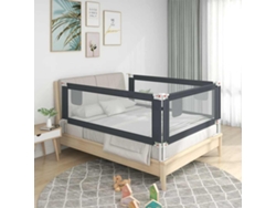 Barra de seguridad para cama infantil, 190 x 25 cm, tela gris oscuro, DKD HOME DECOR