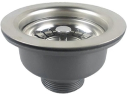 Desagüe De Fregadero De Acero Inoxidable Sin Desagüe De Desbordamiento 110 Mm 1" Con Canasta Kit Completo Acabado Satinado