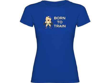 Camiseta para Mujer KRUSKIS Born To Train Azul para Fitness (M)