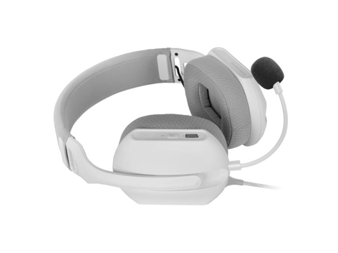 Auriculares Mars Gaming MH Pro con micrófono, conector de 3,5 mm, USB, color blanco