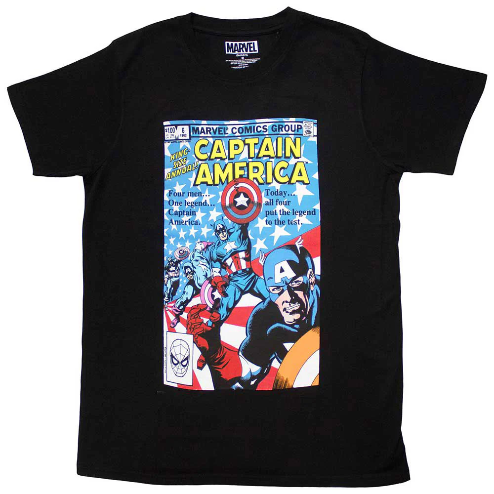 Rockinstone Unisex Marvel Comics Many Captain Americas Comic Cover Camiseta Classic-m