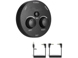 Adaptador Mezclador De Audio Para Micrófono, Compatible Con Cámaras Dslr, Cámaras De Vídeo Sin Espejo Y Teléfonos Inteligentes.