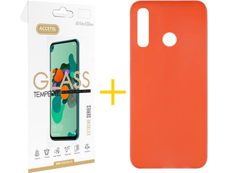 Kit Funda + Protector de Pantalla Huawei P Smart 2019 Plus ACCETEL Liso 4 Rojo