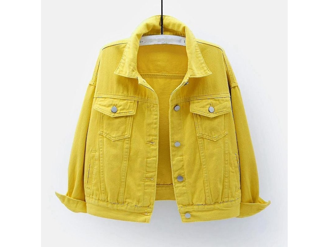 Chaqueta de manga larga para mujer Rebe-Cowboy, abrigo de otoño/invierno XXL amarillo