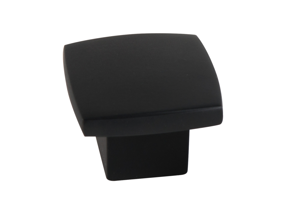 Pomo Para Muebles De Zamac 25x25 Mm De Diámetro Pintura Negra Mate Paquete De 36 Piezas