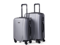 Conjunto de Maletas de Viaje ITACA ABS Gris (55cm /65cm)