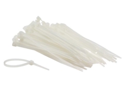 Juego de bridas para cables de nailon - 2,5 x 100 mm - Blanco (100 piezas) VELLEMAN