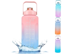 2026da-botella De Agua Deportiva Linjou 2l Con Marcas De Tiempo Frase Motivacional Pico Desmontable Y Apertura De Un Solo Click