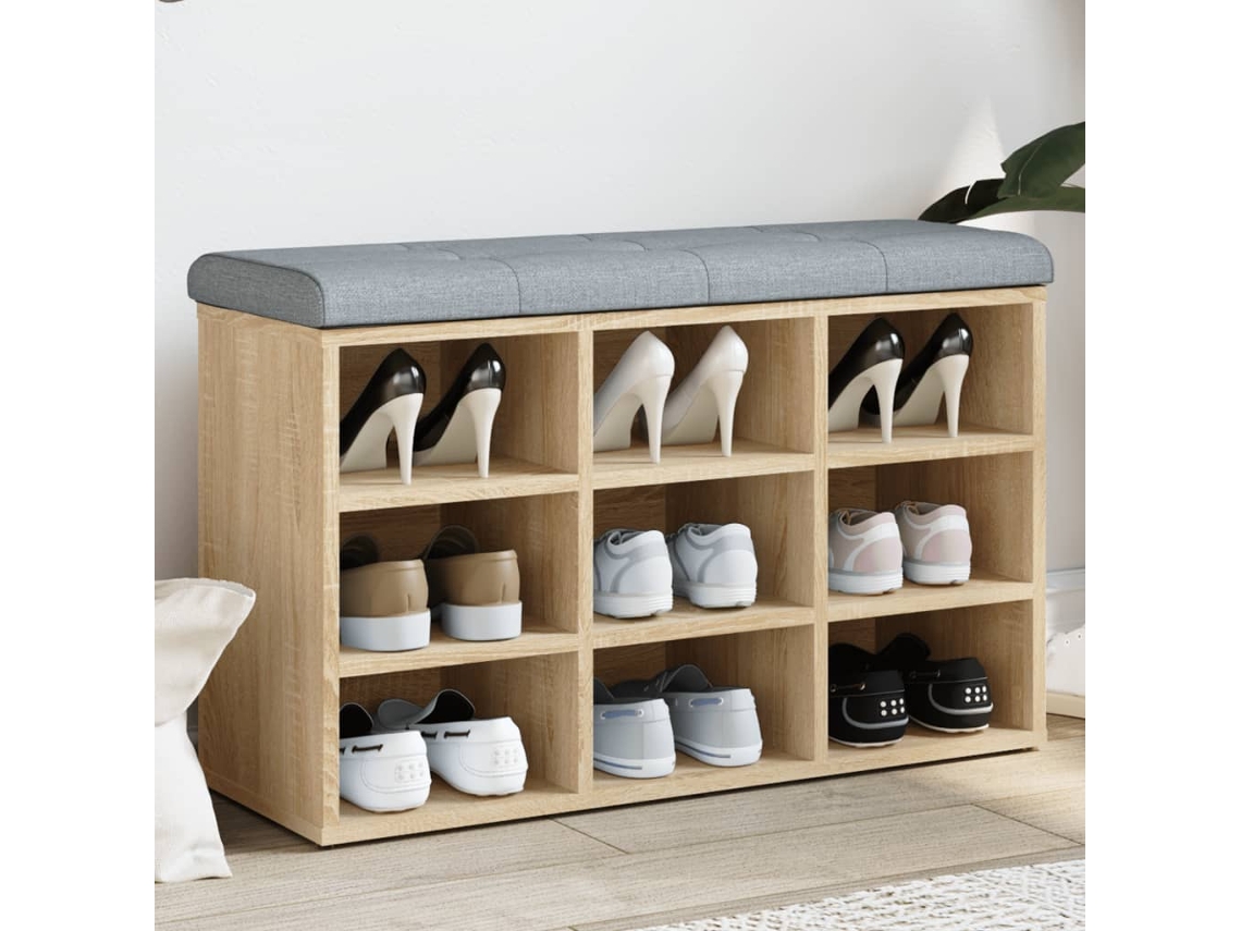 Banco Interior | Banco Zapatero Roble Sonoma 82x32x50 Cm Madera De Ingeniería