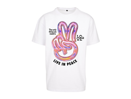 Camiseta para Unisexo MISTER TEE (L - Algodón - Blanco)