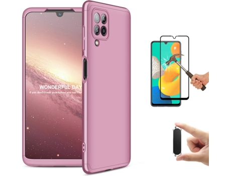 Carcasa + Protector + Soporte Samsung M32 4G Slim Armor 360º Rosa BD-GK