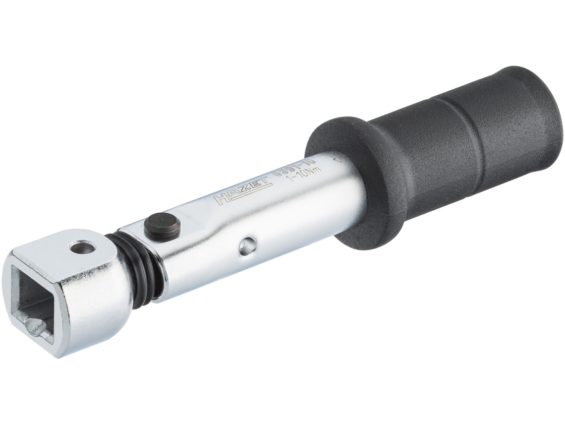 Llave dinamométrica 6391-10 Par de apriete mín-máx: 1 – 10 Nm Tolerancia: 6% Cuadrado insertable 9 x 12 mm 124 mm HAZET
