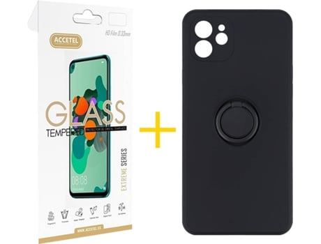 Carcasa + Protector de Pantalla para iPhone 11 ACCETEL Negro