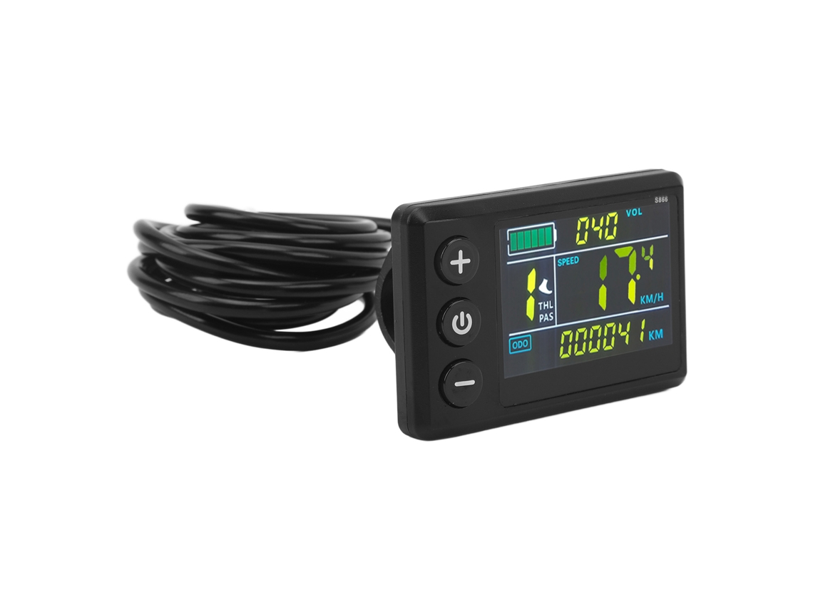 2026-pantalla Led Para Bicicleta Eléctrica Con Luz Ajustable Abs Impermeable Conector Sm Accesorio De Conversión