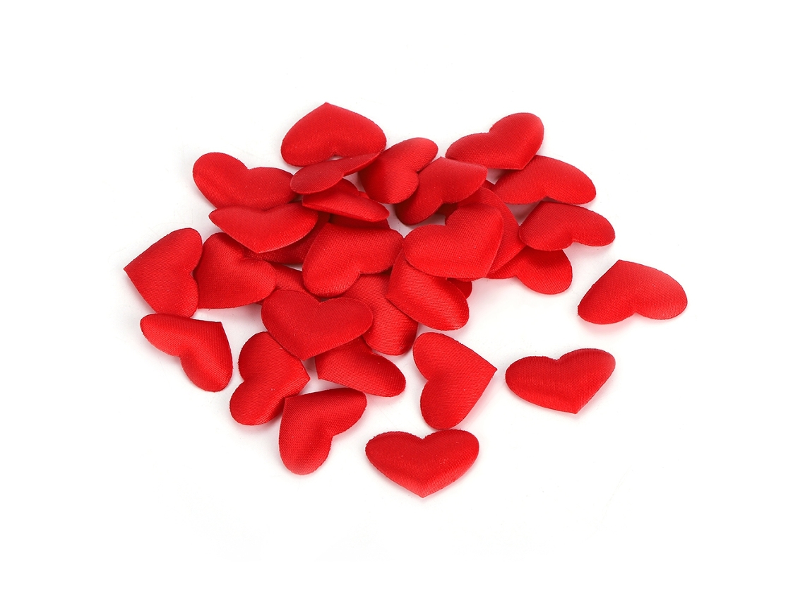 Set de decoración de esponja en forma de corazón, 500 piezas, rojo, 2,1 cm