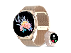Smartwatch CHRONUS de 1.32'' con Pantalla táctil Monitor de Fitness Rosa Oro Rosa