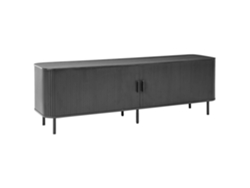 Mueble de TV Beliani Bradley en MDF negro 180x45x58