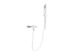 Grifo de bañera, diseño de montaje en pared, ducha de mano incluida, blanco OEM
