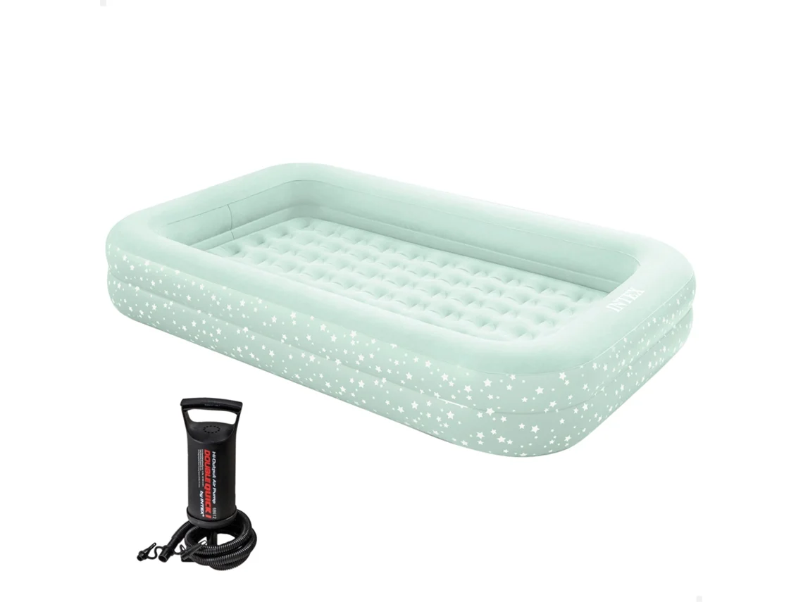 Colchón hinchable INTEX Verde Vinilo (168 x 107 x 25 cm)