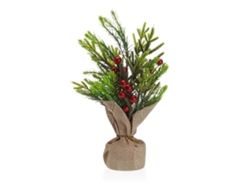 Planta Decorativa VERSA Lino Metal Plástico Cemento 13x30x13 cm