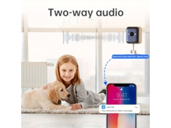 Cámara Wifi Con Audio Bidireccional | Visión Nocturna A Todo Color, Detección De Movimiento, Comunicación Bidireccional, Resolución Hd 1080p