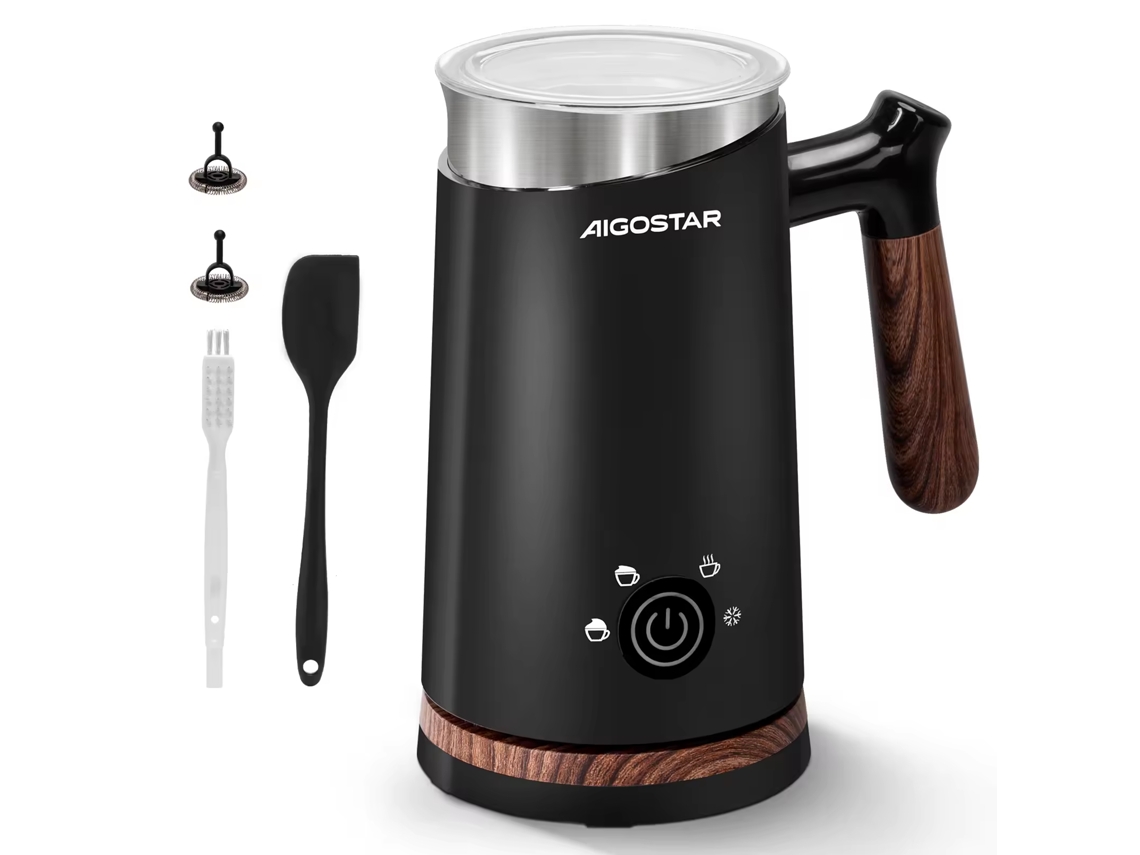 Espumador de Leche 4 en 1 Espumador Leche Eléctrico Aigostar 500W 300ml