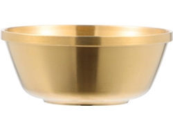 Cuenco Budista Cobre Grueso Sacrificios Acabado Dorado Ofrendas Exquisito Diseño Clásico Ideal Decoración