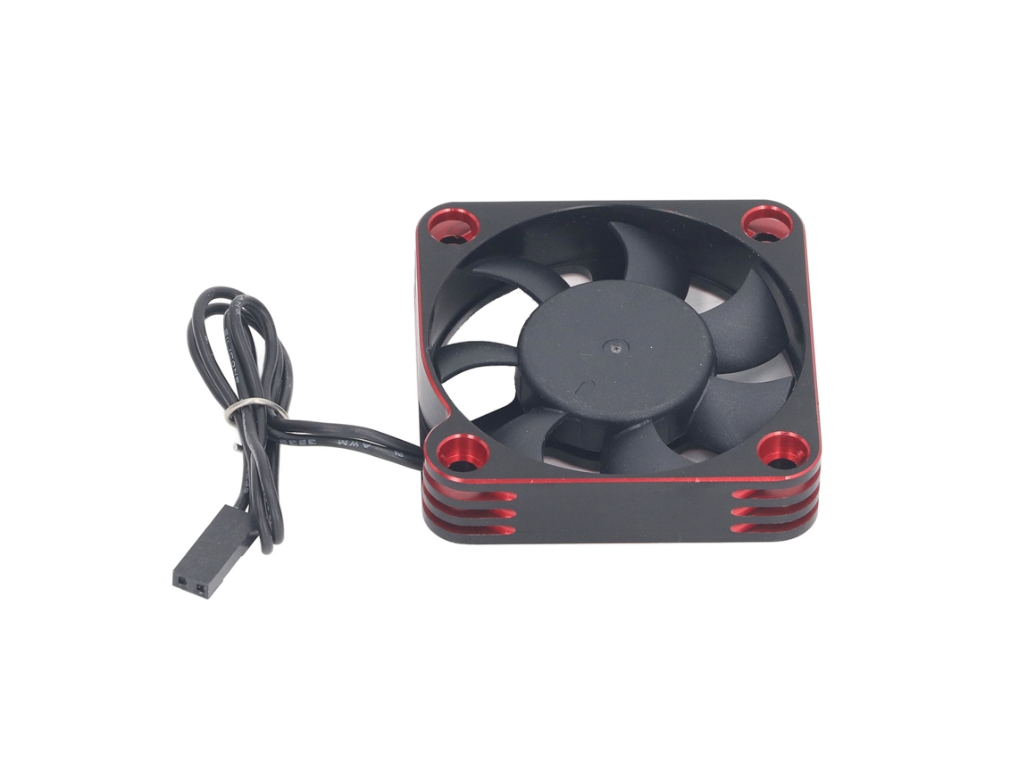Ventilador De Enfriamiento Para Motor Rc 50mm 15000rpm Con Radiador De Aluminio Para Coche Rc Rojo