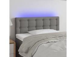 Cabecero Con Led De Tela Gris Oscuro 80x5x78/88 Cm