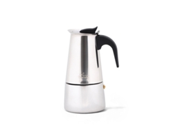 Cafetera Moka Any Morning de acero inoxidable de 200 ml, capacidad de inducción, 4 tazas, seguridad