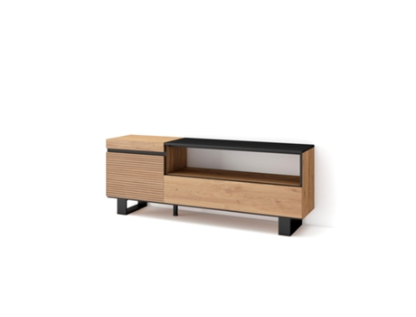 Mueble TV Televisión, 150x57x35cm, Para TV hasta 65, Diseño industrial, Roble SKRAUT HOME