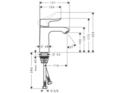 Hansgrohe Metris Mezclador Monomando De Lavabo 110 Sin Desagüe Automático