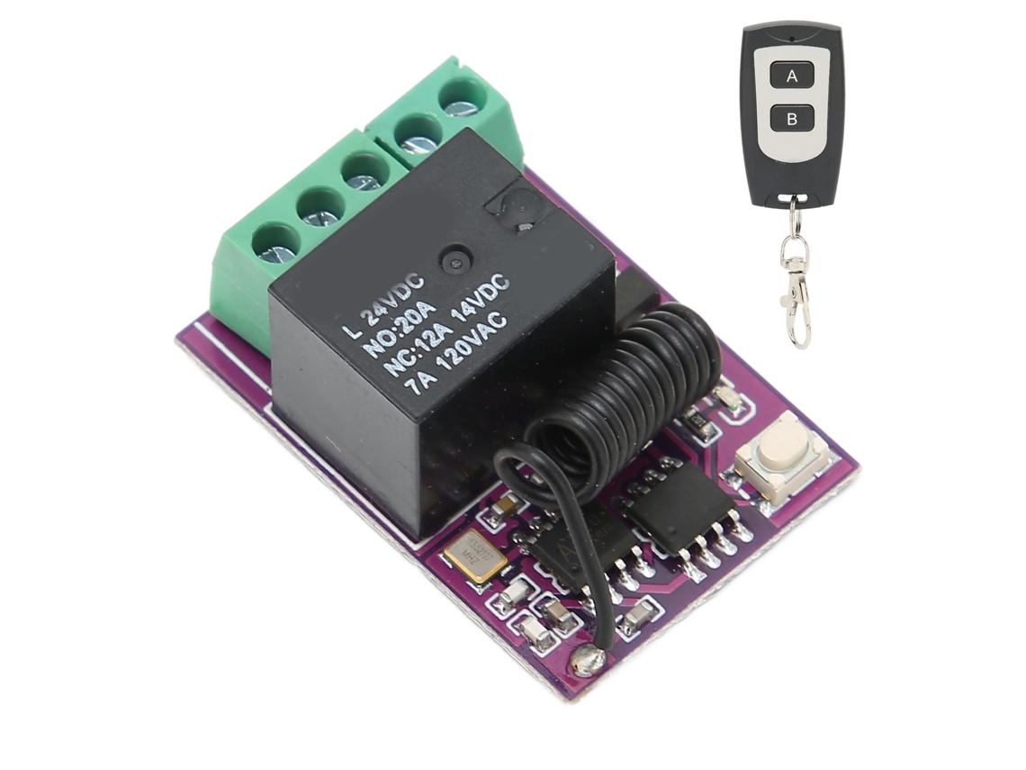 Módulo Mini De Relé Con Control Remoto Inalámbrico De 20 A Para Equipos Eléctricos De 24 V.