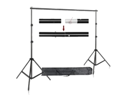 Soporte de fondo para estudio fotográfico, altura ajustable, bolsa de transporte portátil, 2 mx 3 m, sin sacos de arena