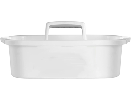 Bolsa De Plástico Para Carrito De Ducha, Organizador De Cesta De Carrito De Almacenamiento Portátil Con Asa Para Dormitorio, Jardín, Blanco ZMDECQN...