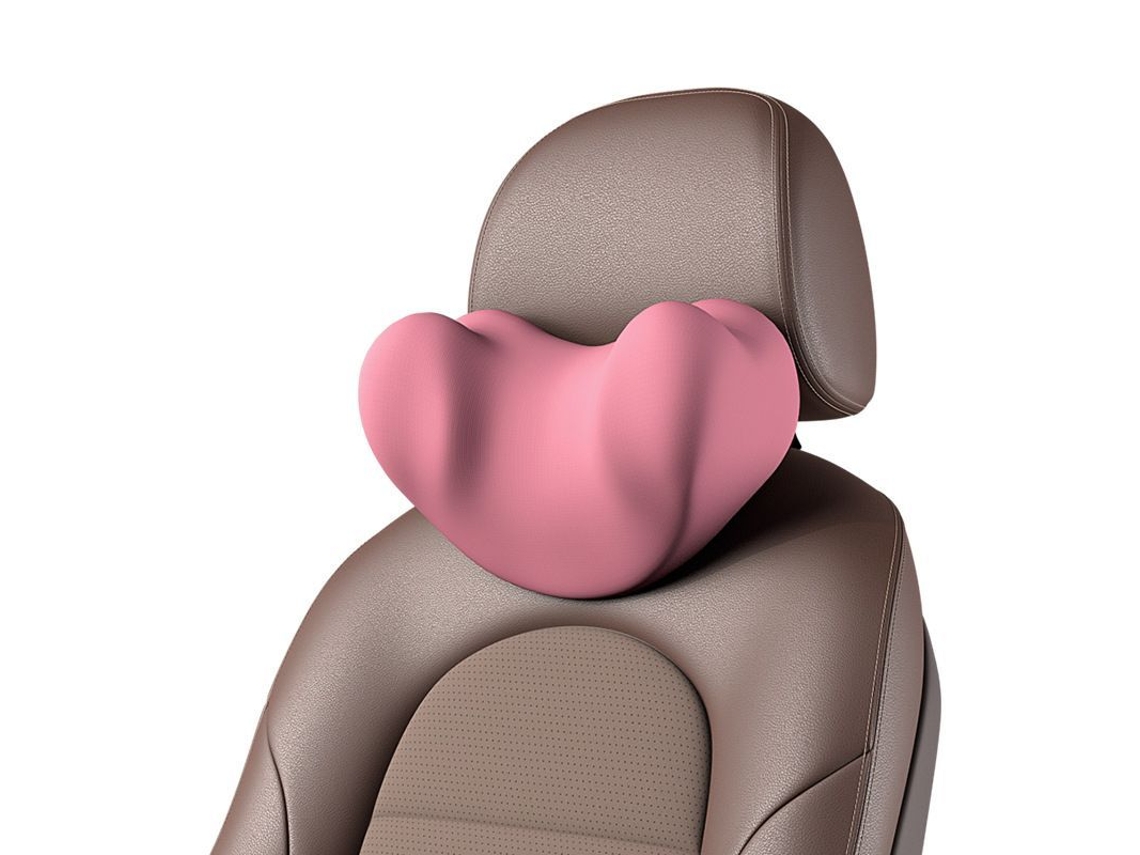2026-almohada De Reposacabezas Ergonómica Para Cuello, Espuma De Memoria, Lavable, Para Coche, Oficina Y Juegos (2 Rosas)